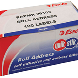 Quik Stik Labels Mr36103 36mm x 103mm 100 Pack White